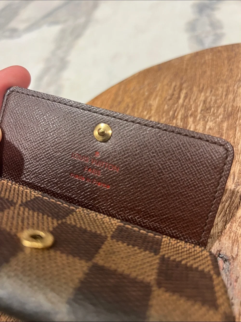 Louis Vuitton Damier Ebene 4-Key Holder in Brown